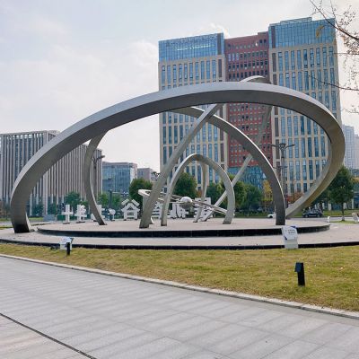 戶(hù)外廣場(chǎng)大型不銹鋼景觀(guān)藝術(shù)雕塑擺件