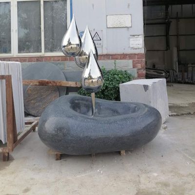 鏡面戶(hù)外園林景觀(guān)水滴雕塑