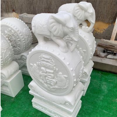 仿古小象抱鼓石雕塑的作用是啥？