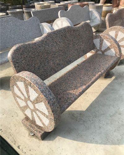 花崗巖雕刻長(cháng)石凳公園庭院擺件