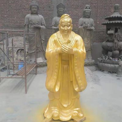 玻璃鋼仿銅戶(hù)外園林景觀(guān)古代人物雕塑