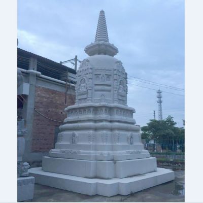大理石石雕大型戶(hù)外景區浮雕舍利塔