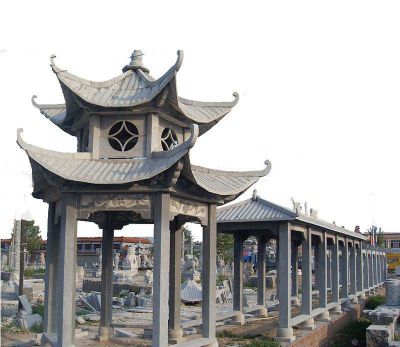 青石長(cháng)廊仿古建園林景區裝飾擺放涼亭