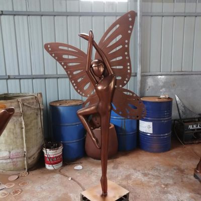 玻璃鋼仿銅舞蹈仙子雕塑戶(hù)外廣場(chǎng)景觀(guān)小品