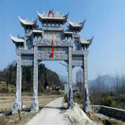 大理石石雕戶(hù)外園林景觀(guān)石牌坊雕塑