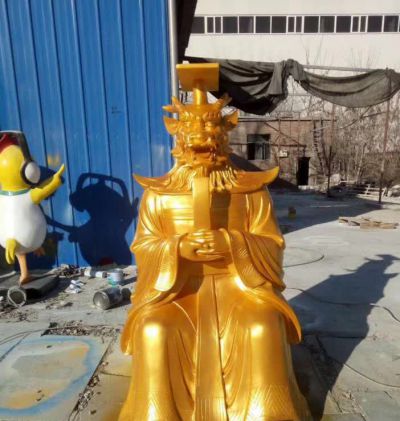 景區創(chuàng  )意不銹鋼仿銅純銅打造龍王雕塑