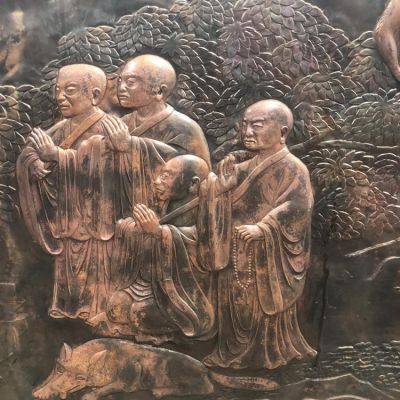 銅雕戶(hù)外庭院壁畫(huà)雕塑
