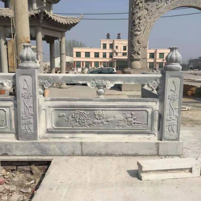戶(hù)外景區大理石石雕浮雕圍欄雕塑