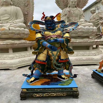 玻璃鋼彩繪大型景觀(guān)人物十二神將雕塑