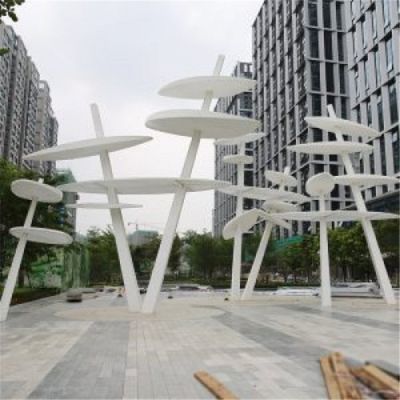 戶(hù)外廣場(chǎng)大型不銹鋼景觀(guān)創(chuàng  )意樹(shù)葉雕塑