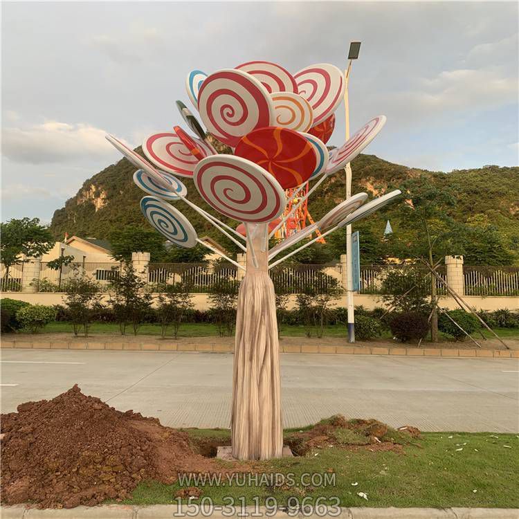 戶(hù)外園林景觀(guān)棒棒糖樹(shù)雕塑