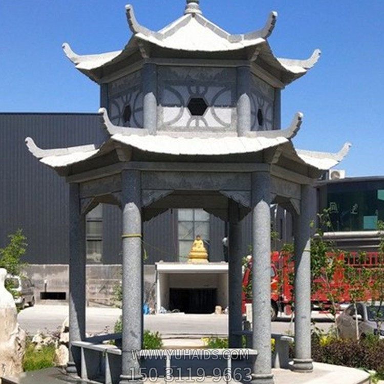 戶(hù)外景觀(guān)涼亭 仿古青石石雕亭子<a href=