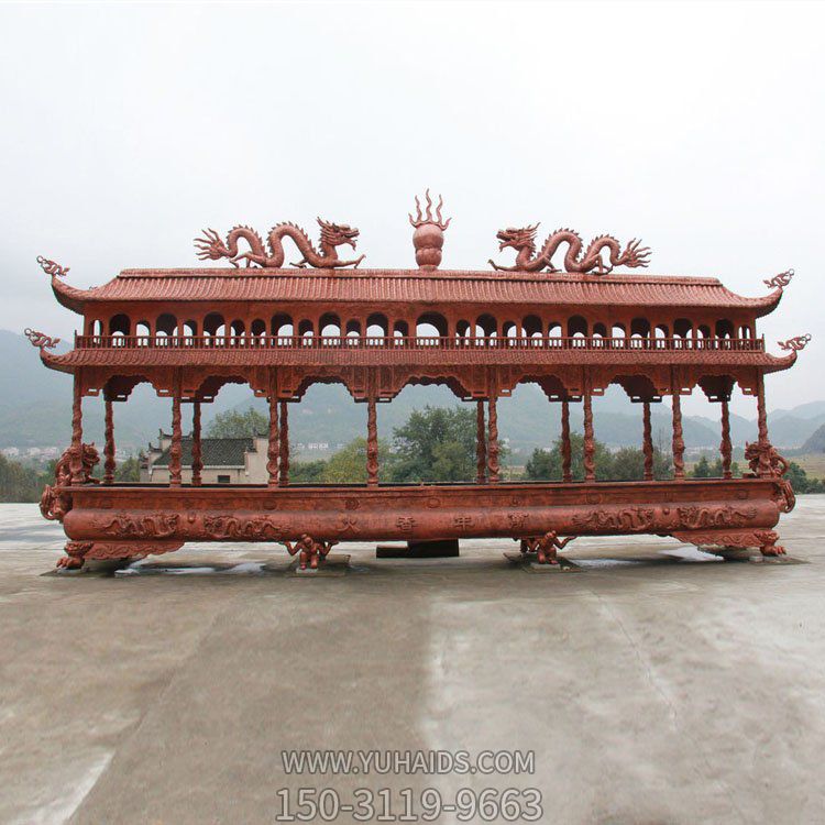 大型寺廟景觀(guān)銅雕香爐雕塑