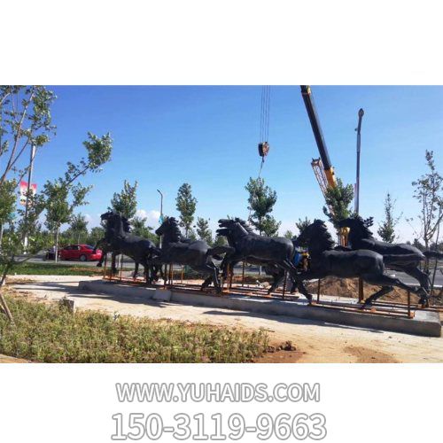 戶(hù)外景區玻璃鋼仿銅大型騎馬將軍雕塑