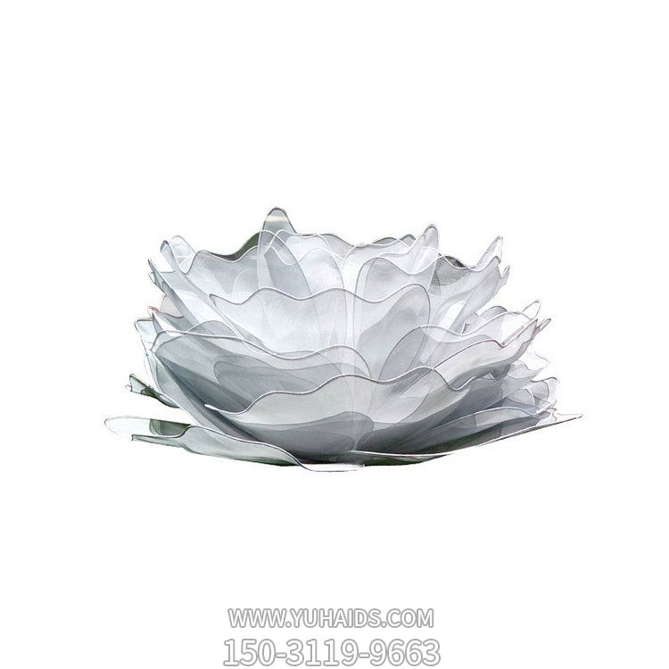 不銹鋼創(chuàng  )意鏤空蓮花擺件雕塑