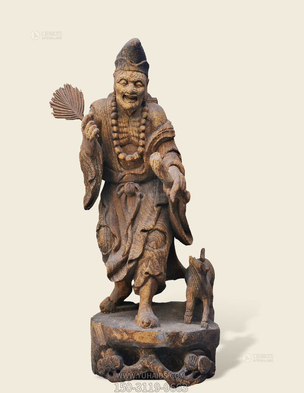 戶(hù)外不銹鋼仿銅神話(huà)人物濟公雕塑