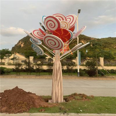 戶(hù)外園林景觀(guān)棒棒糖樹(shù)雕塑